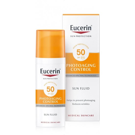 يوسيرين واقي شمس للوجه للتحكم بعلامات الشيخوخة الضوئية SPF 50+ 50 مل