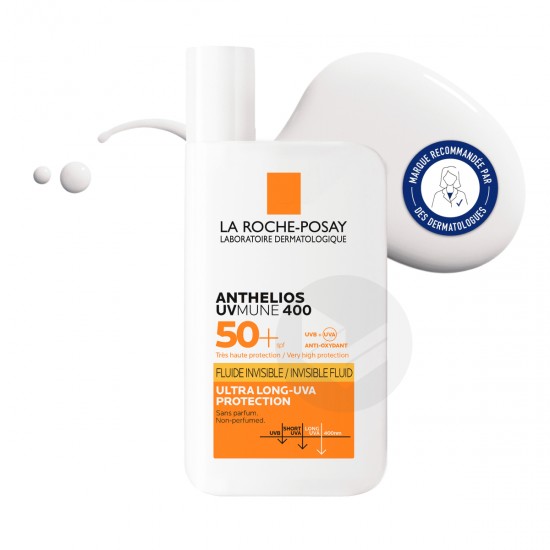 لاروش بوزيه أنثيليوس UVMune 400 واقي شمس سائل غير مرئي SPF 50+ 50 مل