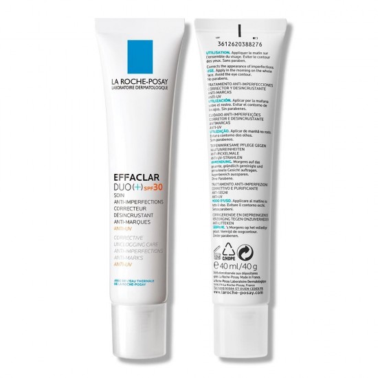 لاروش بوزيه إيفاكلار ديو (+) كريم مصحح للشوائب وآثارها SPF 30 بحجم 40 مل